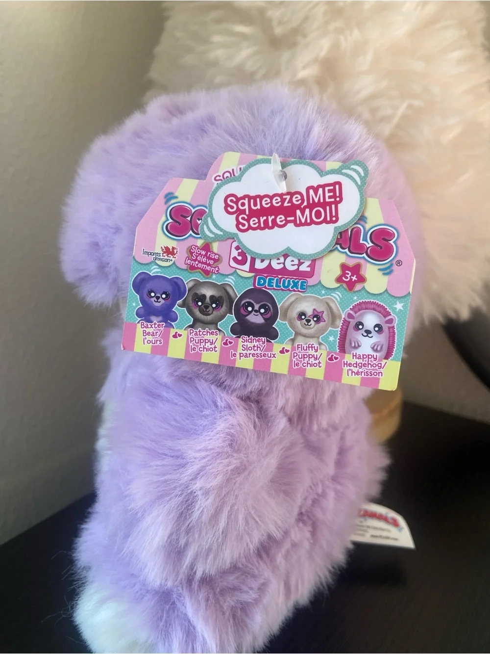 Squeezamals Deluxe Baxter Bear Purple Watermelon Scented NWT